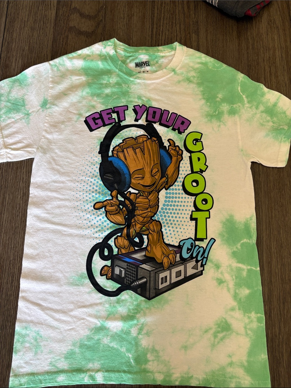 Marvel Baby Groot Graphic Tee - White, Green & Purple Accents
